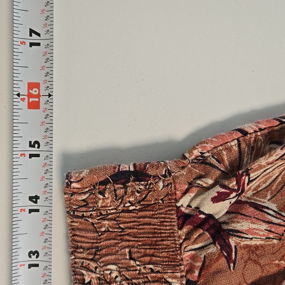 Tahari Linnen Wide Leg Crop Tropical Bird Pants 23" Inseam - Picture 3 of 8